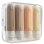 Leak Proof Silicone Travel Bottles 4 Pc Set for Shampoo Body Wash and Liquids
