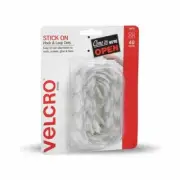 VELCRO® Brand 22mm White Stick On Hook And Loop Dots - 40 Pack