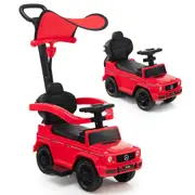 Babyjoy Kids Ride on Push Car Licensed Mercedes Benz Sliding Walker w/Canopy Foot-to-Floor Stroller Red