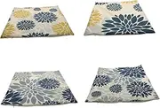 MERRYHAPY Set of 4 Geometric Pillow Cases Soft Pillowslips Home Decor Made of Flax Linen Comfortable