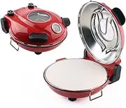 Electric Pizza Oven, 1200w 420℃ Countertop Pizza Maker, Household Pizza Machine, Adjustable Temperature/Timer, with Pizza Stone, for Fast Roasting/Non-Stick Coating, for Hotel Restaurant Home Baked