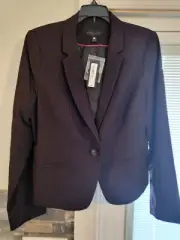 Women's Worthington Suit Jacket Size L & Pant Size 12 Set - Brand New - Purple