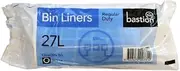 Regular Duty Bin Liners - 50 PCs Per Pack - 20 Packs -27L Bulk Pack -Regular Size Garbage Bin Liners for Office -Home & Kitchen Bin liner-Garbage Bags-White