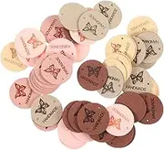 DIYEAH 50pcs Handmade Clothing Labels Leather Sewing Tags for Clothes Hats Bags Shoes for DIY Projects and Knitting Essentials Flexible Design for Easy Use