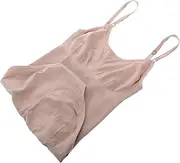 [BESTYASH] Body Jewelry Decoration Seamless Mini Floor Mirror Seal Fasteners Bodysuit Fashionable Carabiner Dressers Nylon Beige