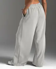 Wonderluxe Sand Washed Wide Leg Pants, 2XU, XXS, Harbor Mist/White, Female