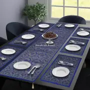 Silk Brocade Table Mat Runner Decorative Dining Table Plate Mat Runner Tassels