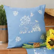 Herrschners® Geese on Blue Pillow Cover Stamped Embroidery Kit
