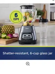 Oster Blender Texture Select Settings Blend-N-Go 24 oz Cup Mug & 6 Cup Glass Jar