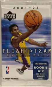 2001/02 UPPER DECK FLIGHT TEAM NBA BASKETBALL PACK KOBE BRYANT AUTO NEW SEALED