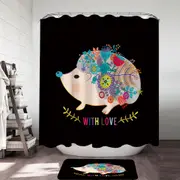 Floral Hedgehog Shower Curtain