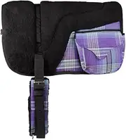 Fleece Bareback Pad By Kensington — 36"Wx 29"H Ergonomically-Correct Bareback Pad With 1” Foam Center for Maximum Comfort — With Double Billet Straps for Security — Adjustable and Fits Most Horses