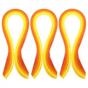300 Pcs 390 x 7mm Rainbow Quilling Strips Paper, Gradient Yellow