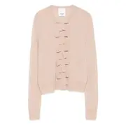 [Allude] Allude Bow-detail Cashmere Cardigan S NEUTRALS