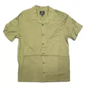 Brand New Mens Volcom Rakstone Short Sleeve Button Up Vintage Green Size Medium