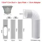 Portable Air Conditioner Spare Parts+3pcs Window Slide Kit Plate &13cm 1.5M Hose