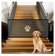 Pet Dog Gate For Stairs, 6 Hook Safety Design 43”x31” Portable Mesh Gate