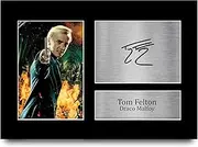 HWC Trading A4 Tom Felton Harry Potter Draco Malfoy Gifts Printed Signed Autograph Picture for Movie Memorabilia Fans