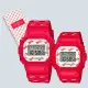 【CASIO 卡西歐】G PRESENTS LOVERS COLLECTION 2020 限量天使與惡魔 情人對錶-紅 畢業禮物(LOV-20B-4)