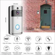 1x Home Security Kit Smart WiFi Doorbell IR Video Visual Camera Intercom Silver