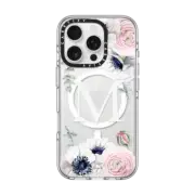 iPhone 16 Pro Clear Case MagSafe Compatible Flower Blossom Love Monogram by Nature Magick - Letter M Floral Flowers Initial