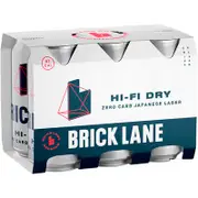 Brick Lane Hi-Fi Dry Japanese No Carb Lager Can 355mL