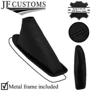 BLACK STITCHING LEATHER HANDBRAKE BOOT +METAL FRAME FOR TOYOTA SCION iQ 08-15
