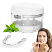 Retainer Cleaner Case Denture Bath Box Cup with Brush Storage Soak Container AU