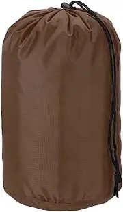 uxcell Stuff Sack, Nylon Waterproof Storage Sacks Portable Drawstring Dry Stuff Bag Gear Organization with Toggle, 5x10Inch Fit for Backpacking Camping Traveling Hiking(Brown)