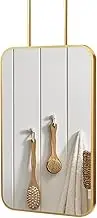 Ceiling Mounted Mirror Rectangular Wall Mirror Home Or Hotel Bathroom Vanity Mirror with Ceiling Hanging Rods, HD Mirror - Customizable Mirror Boom, Gold (Size : 50cmx70cm)