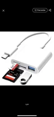 3in1 USB Stick SD TF Card Reader Type C OTG Adapter For iPhone 15 16 Pro Max