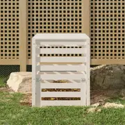 vidaXL Composter White 63.5x63.5x77.5 cm Solid Wood Pine