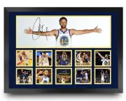 STEPHEN CURRY GOLDEN STATE WARRIORS SIGNED FRAMED MEMORABILIA