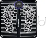 Foot Massager Pad,Foot Stimulator Electric Foot Massager | Rechargeable Massage Mat, Adjustable Feet Massage Machine, EMS Massager for Discomfort & Fatigue Relief