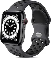 Lerobo Sport Band Compatible with Apple Watch Band Ultra 49mm 45mm 44mm 42mm 41mm 40mm 38mm for Men Women,Soft Silicone Breathable Strap Sport Band for iWatch Ultra 2 SE Series 9 8 7 6 5 4 3 2 1