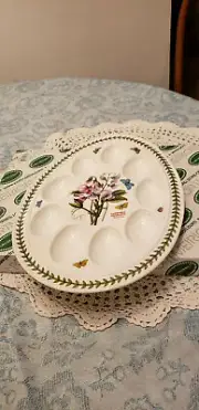NEW Portmeirion Botanic Garden Deviled Egg Dish 12" NEW