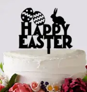 Happy Easter Sign Acrylic Cake Topper Sign Easter Bunny Egg Acrylic caketopper