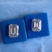 Certified 3 Ct Natural White Color Lab Grown Emerald Cut Diamond VVS1 Clarity