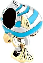 [Chili Jewelry] Blue Marine Fish Charm Compatible with Pandora Bracelets