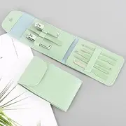 Professional Manicure and Pedicure Kit, 12-Piece Nail Care Tools with Case, Pink (Matcha Green)