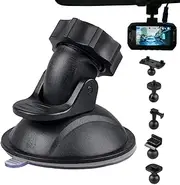 Camera Suction Mount | Universal Camera Suction Cup Mount with 5 Adapters | 360 Degree Adjustable Car Accessory for Strong Suction Phone Stand, Windshield, Video Recording, Vlog Recording