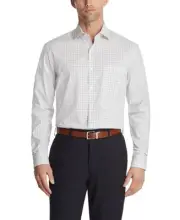 Van Heusen Mens Regular fit Dress Shirt Large 16-16.5 34-35 Blue Plaid