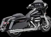 Cobra Chrome 4in 909 Scalloped Slip On Muffler Harley Ultra Limited 17-22