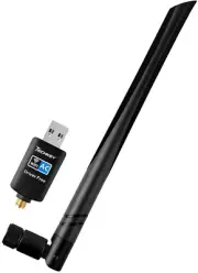 Techkey Wifi Adapter 600mbps, Wireless Usb Adapter Dual Band 2.42GHz/5.8GHz Lan