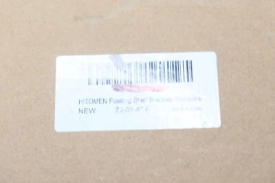 (4-Pk) Hitomen Heavy Duty Floating Shelf Brackets Metal Black 6" ZJ-01-6"-6