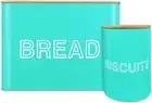 Metal Bread Storage Container Rustic Bread Box with Bamboo Cutting Board Lid