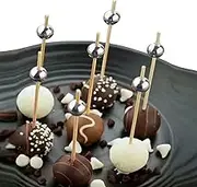 100 Counts Cocktail Picks | Food Toothpicks for Appetizers | Pearl Cocktail Sticks Wood Toothpicks for Fruits, Appetizers, Burgers, Club Sandwiches