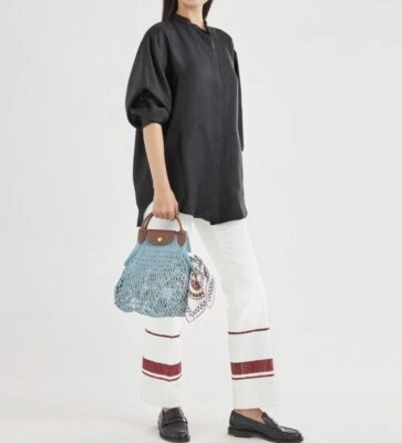 Longchamp Le Pliage Filet L Mesh Bag Lagoon