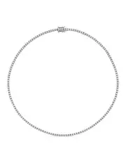 [SALLY SKOUFIS] Behave Diamond Necklace in Silver
