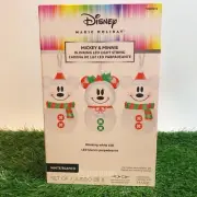 NEW 2022 Mickey and Minnie Mouse Snowman Blinking LED Light String (SET OF 8)